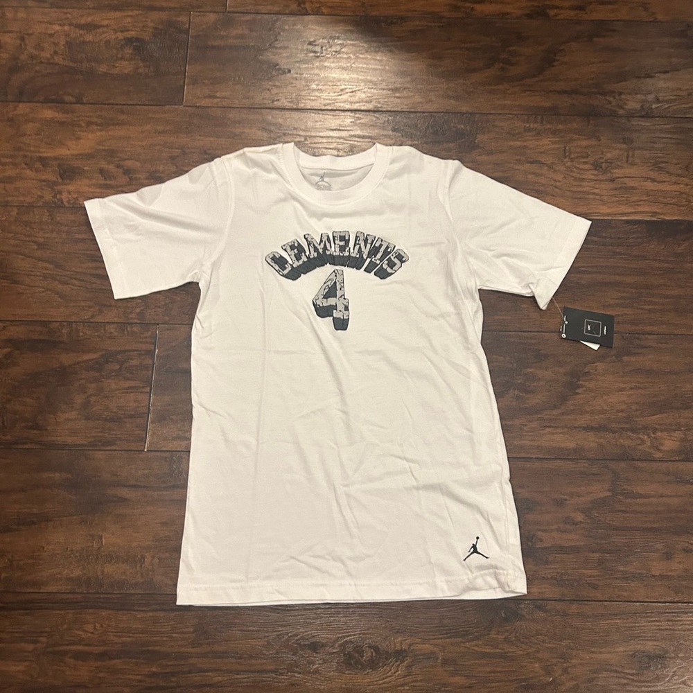 Jordan White and Black Graphic Men's Tee